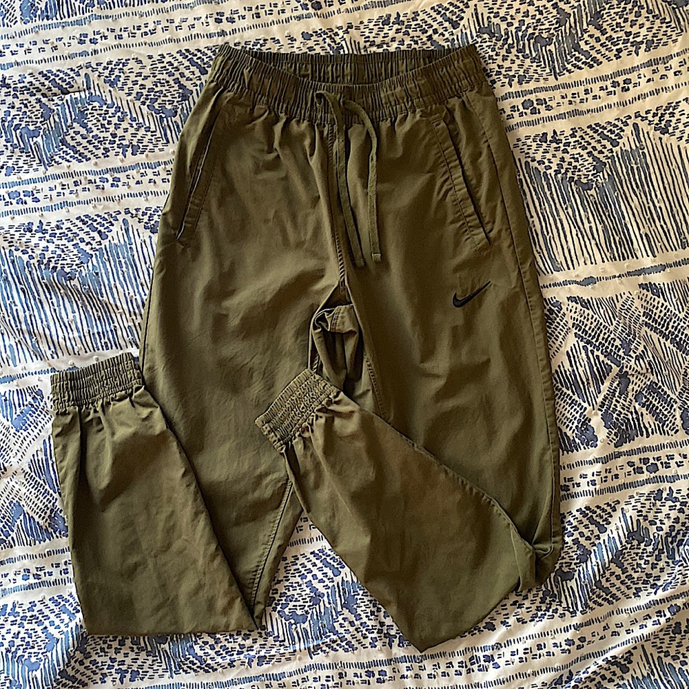 Olive green Nike joggers
